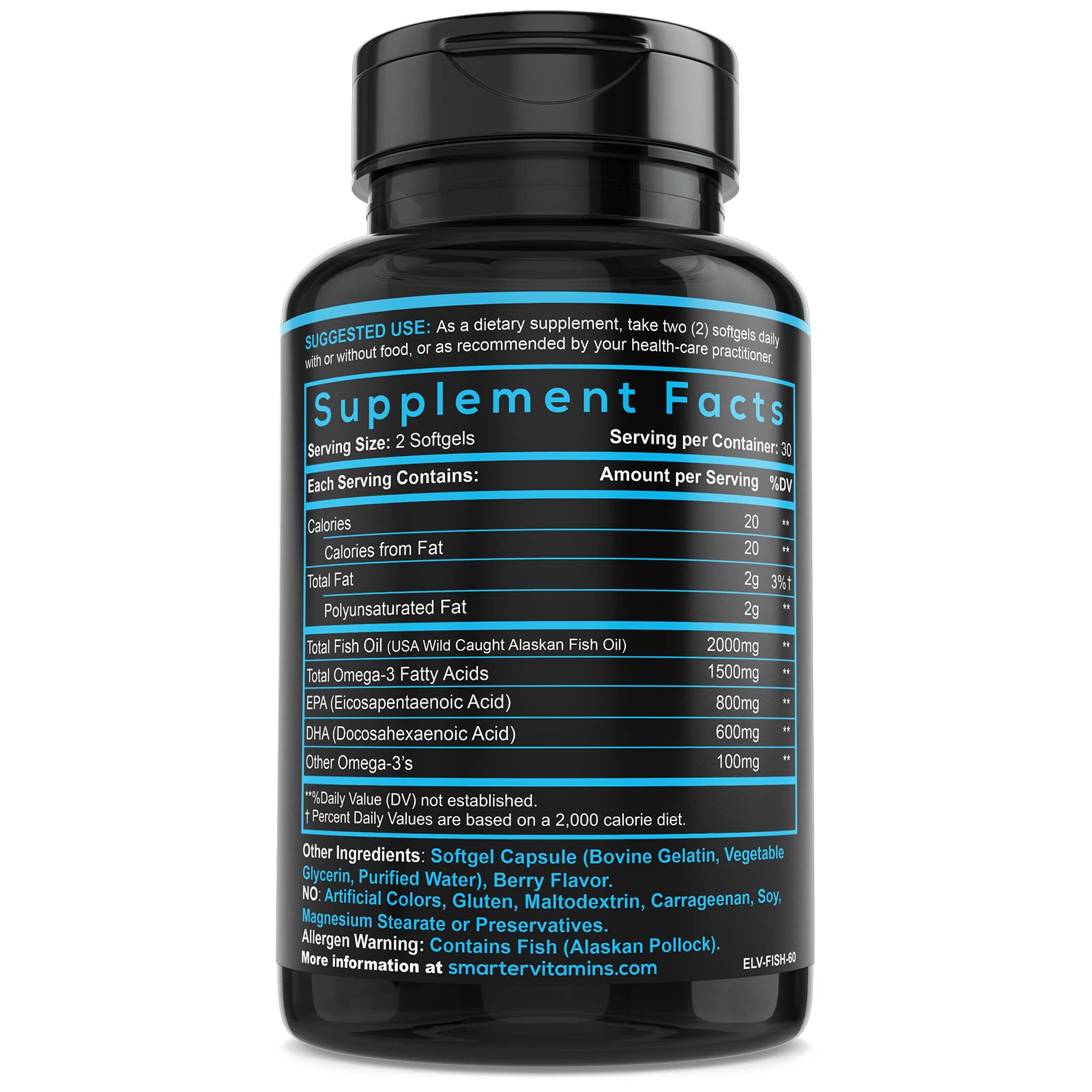 SmarterVitamins Omega3: blister de cápsulas para toma diaria.