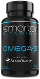 SmarterVitamins Omega3: botella de softgels, apoyo diario sin regusto a pescado.