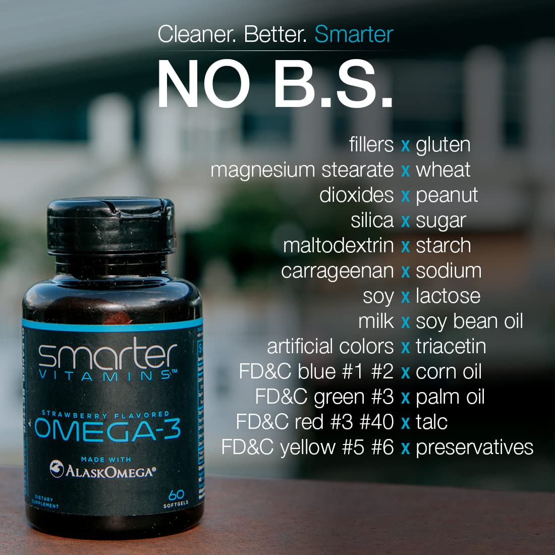 SmarterVitamins Omega3: empaque visible y fácil de almacenar.
