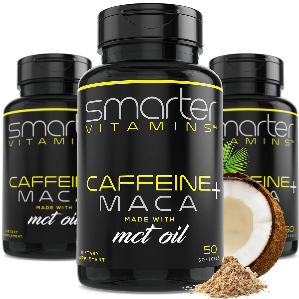 SmarterVitamins Píldoras de Energía: pack de 3 botellas para uso diario.
