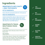 SmartMouth fórmula de iones de zinc para protección diaria sin irritación.