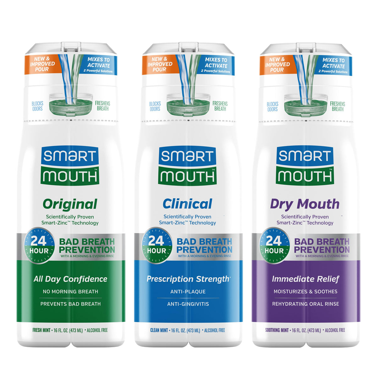 SmartMouth boca seca menta 16oz hidrata la boca