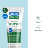SmartMouth caja de 3 tubos de pasta dental para uso diario.