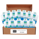 SmartMouth Clinical Rinse frente al empaque de 50, aliento fresco.