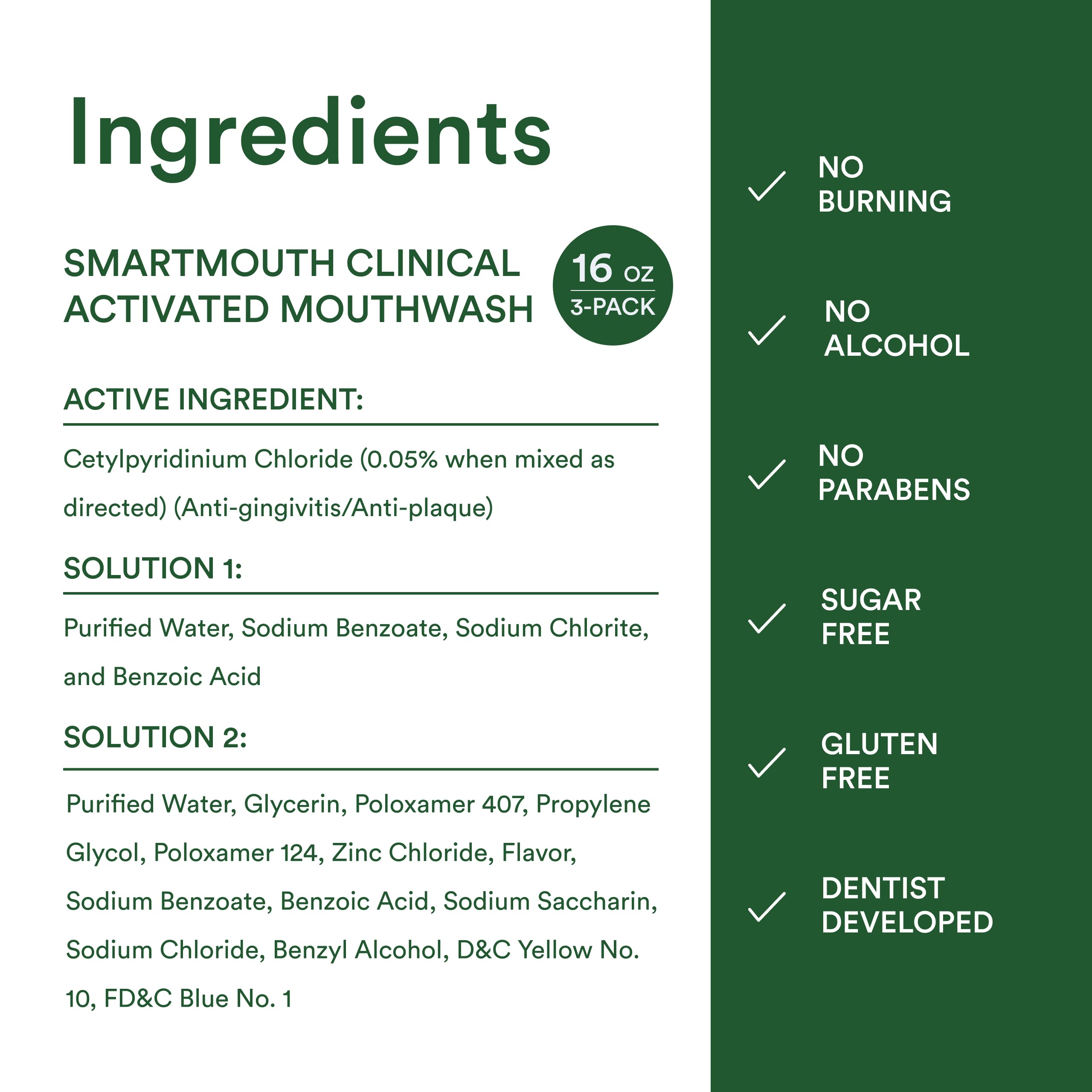 SmartMouth DDS Activado: cuida la salud de encías sin irritación.