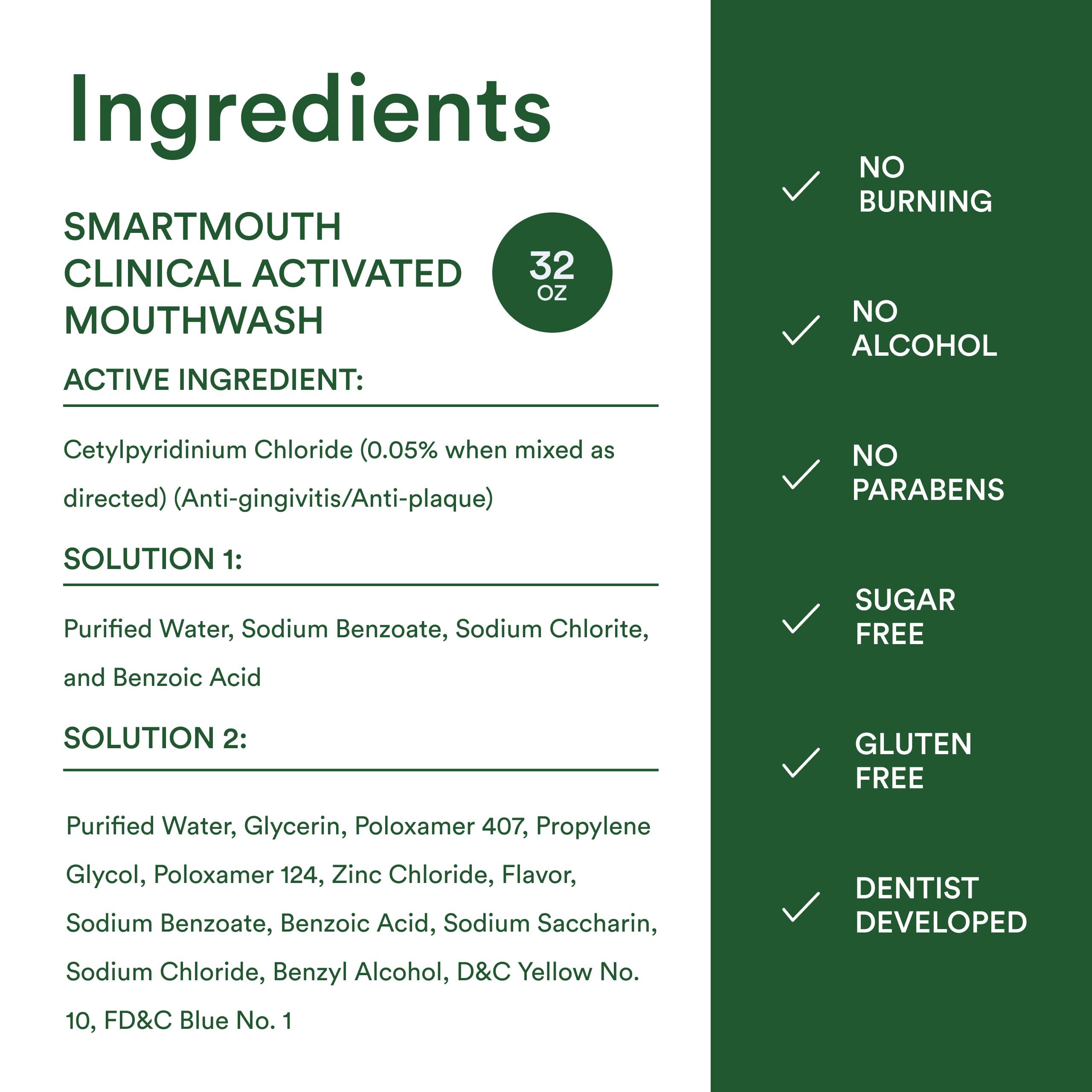 Garantía de satisfacción de 60 días de SmartMouth.