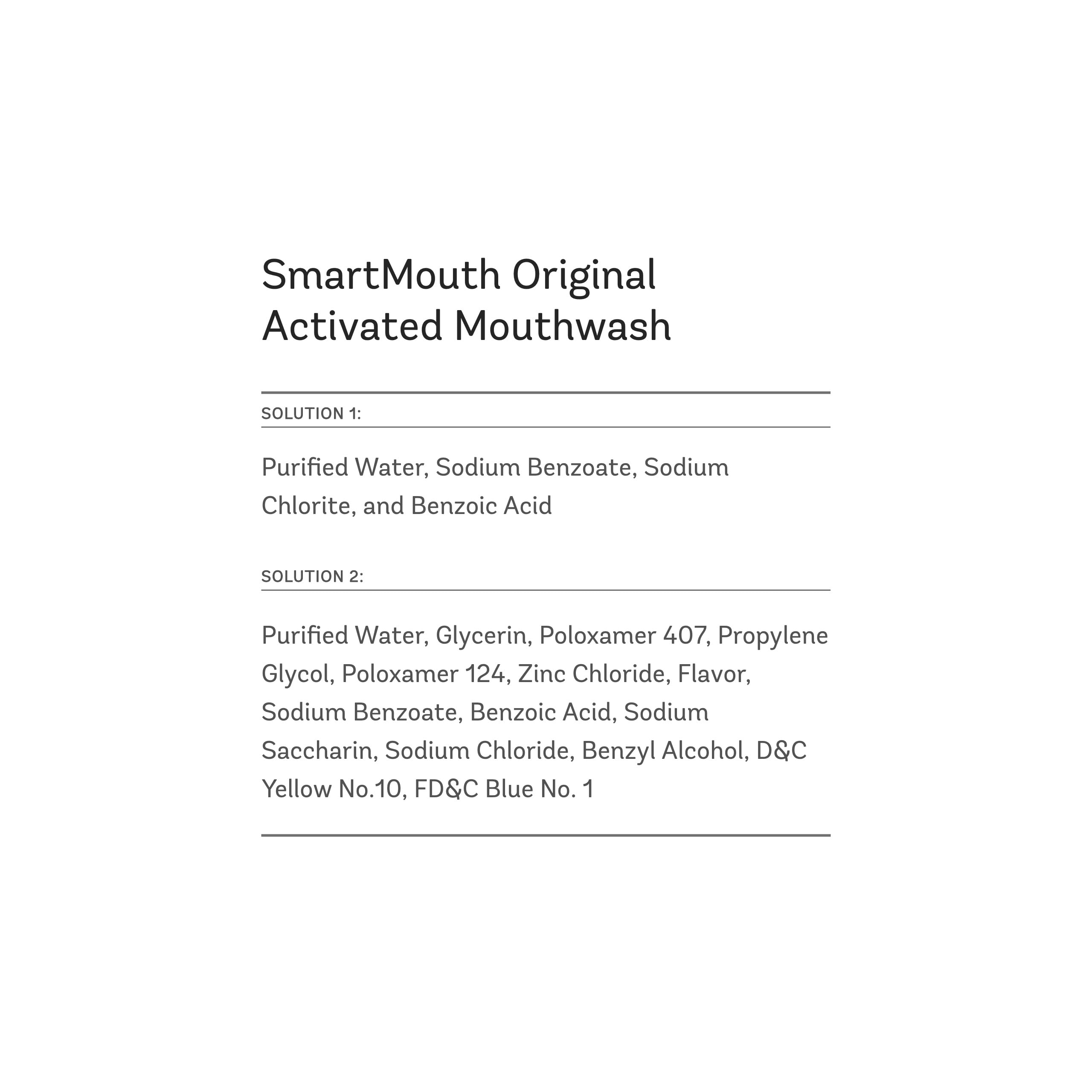 SmartMouth Original Activated Mouthwash travel-pack box for easy trips.