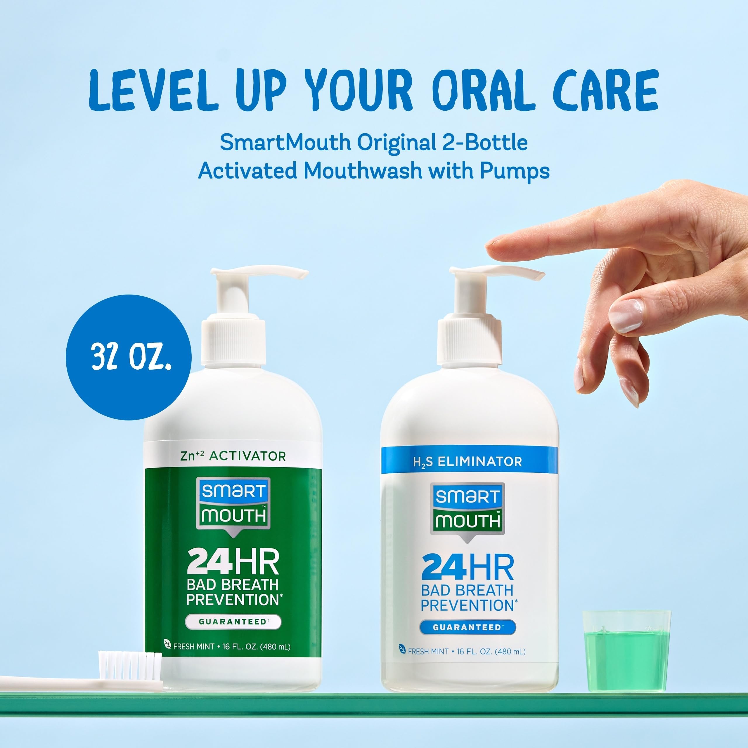 SmartMouth Original: envase de 32 onzas para uso diario y durabilidad