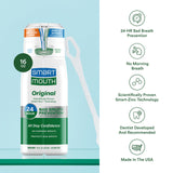 Fórmula sin alcohol de SmartMouth Original sin irritación ni ardor.