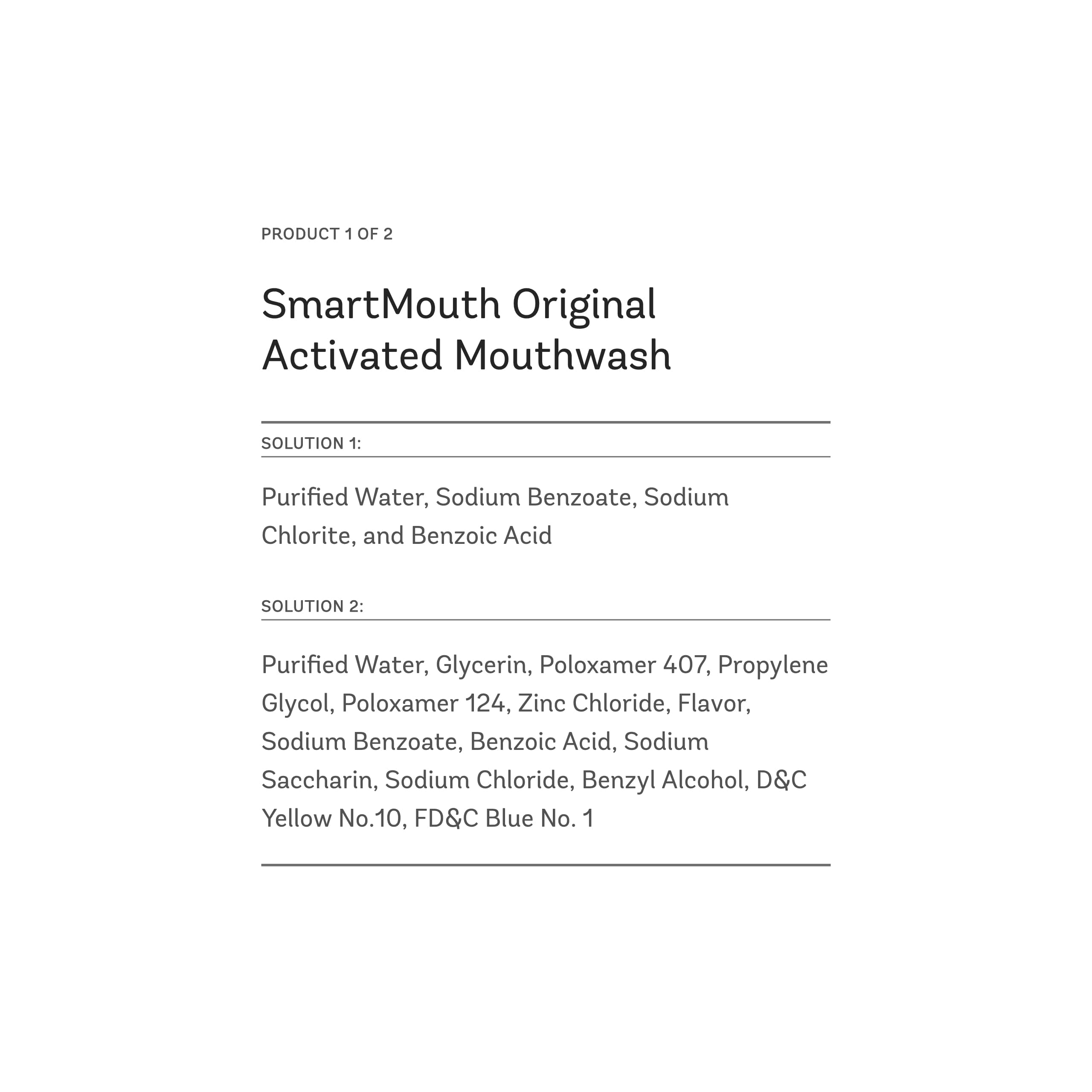 SmartMouth pasta dental zinc-ion, blanqueante suave para manchas superficiales.