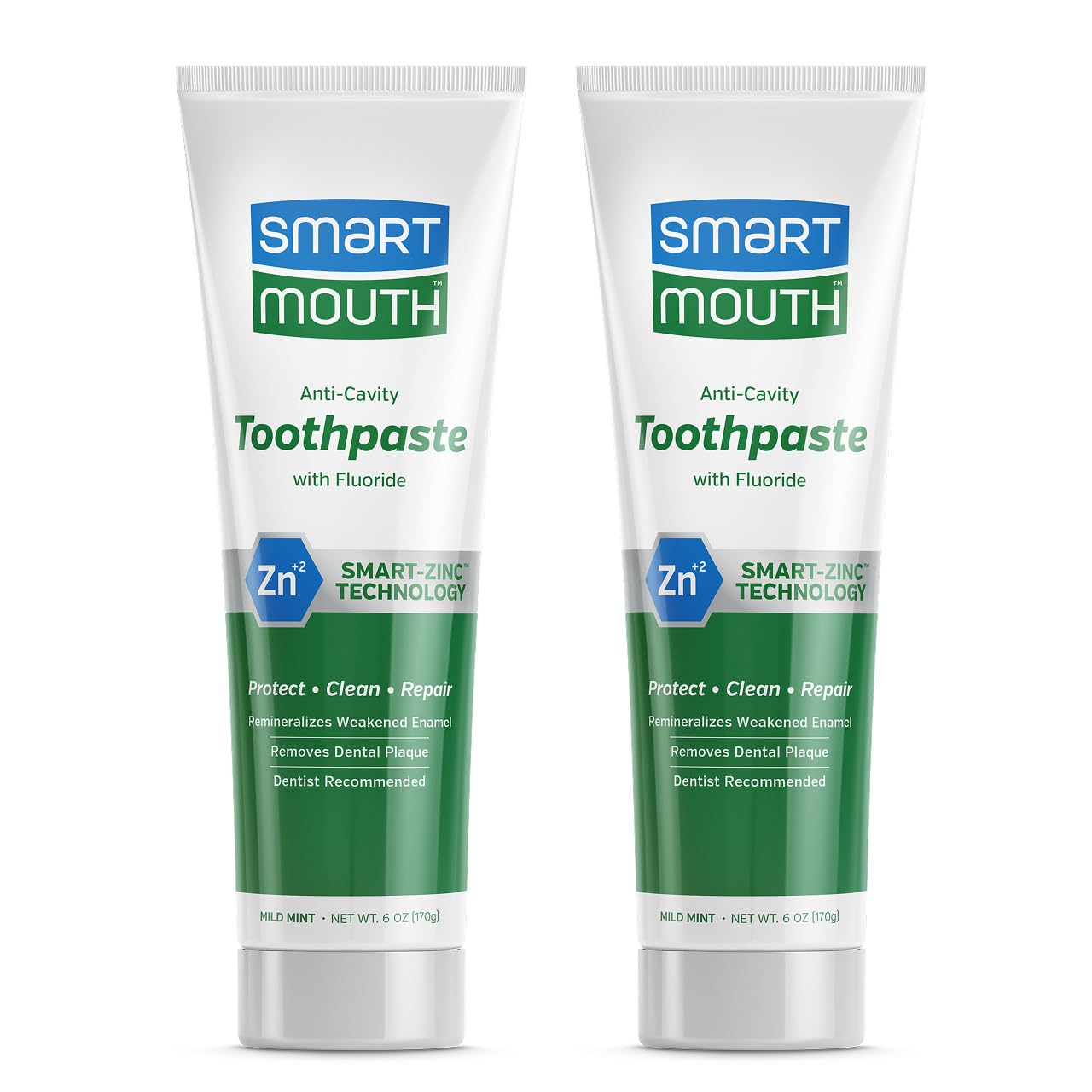 SmartMouth Zinc Ion Pasta de Dientes con empaque exterior para uso diario