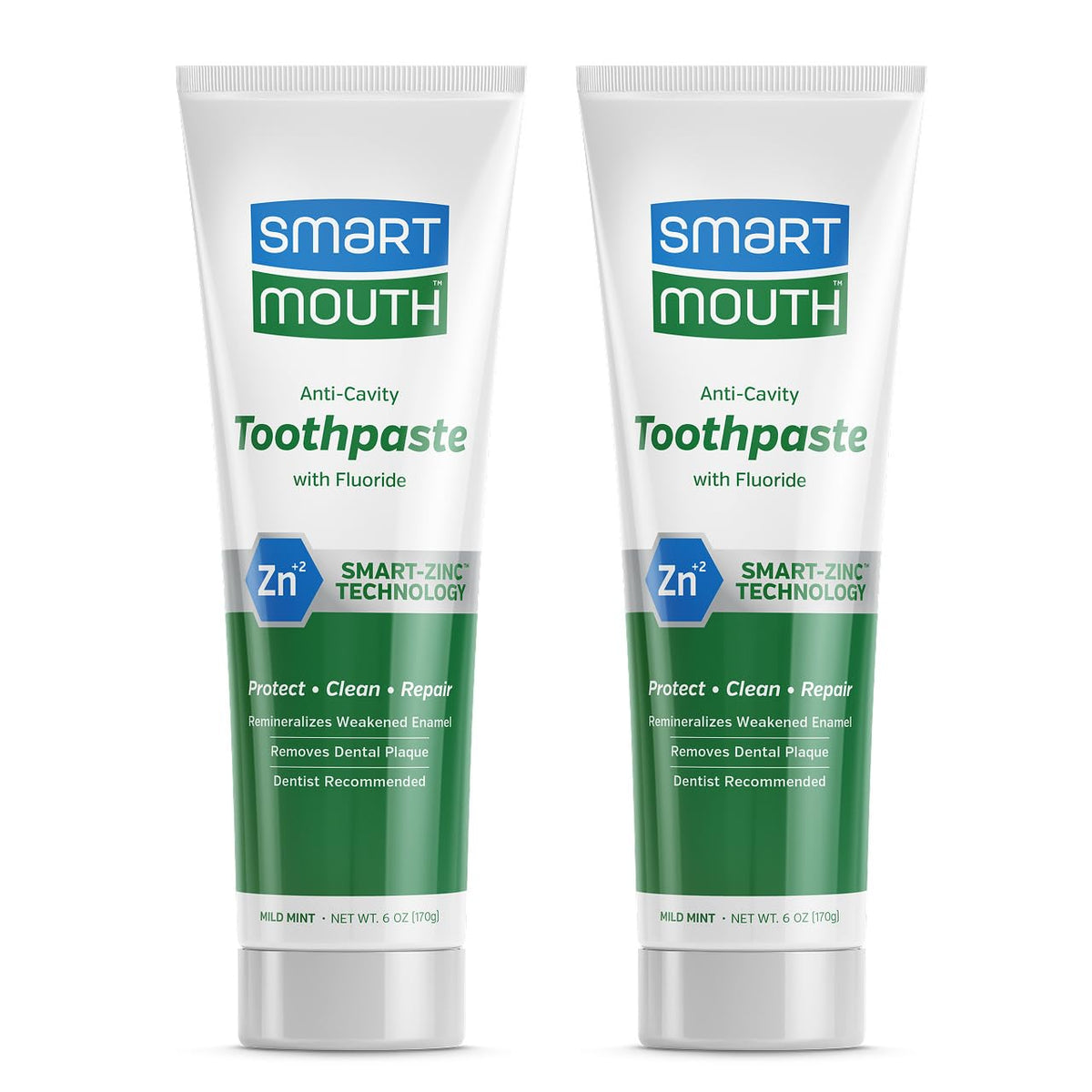 SmartMouth Zinc Ion Pasta de Dientes con empaque exterior para uso diario