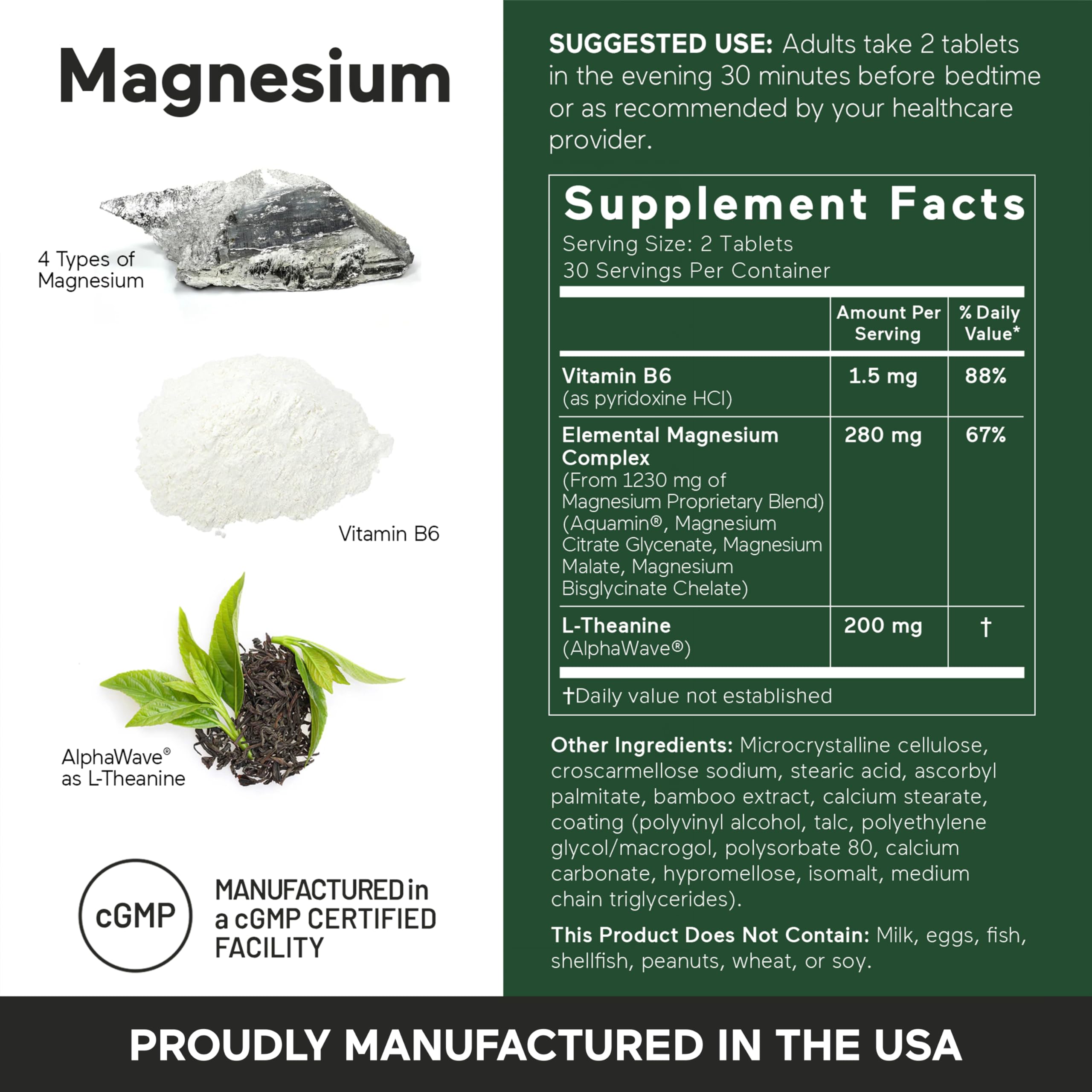 SMARTERNUTRITION Smarter Magnesium Complex tableta para apoyo al sueño nocturno