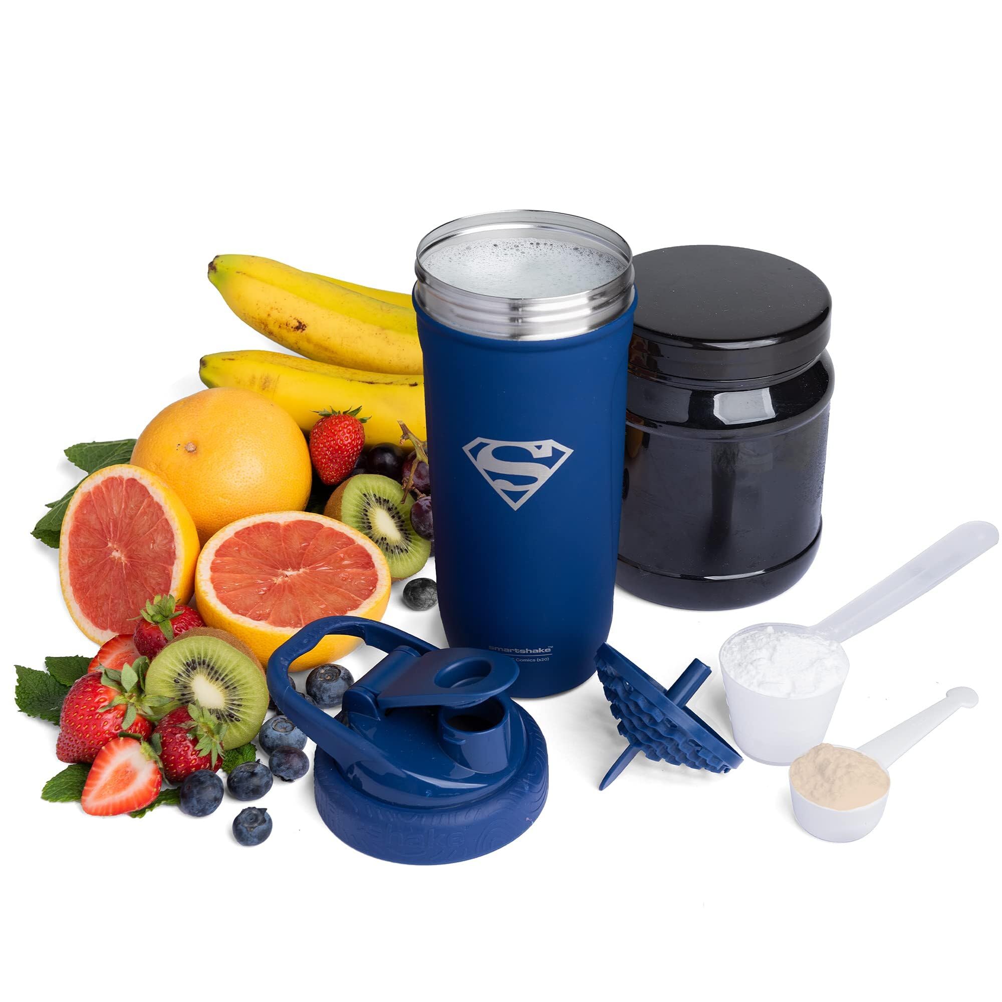 Smartshake DC Comics Reforce botella en acero 304, resistente y BPA libre.