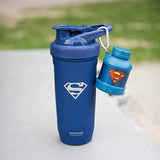 Smartshake Justice League Superman, cierre doble a prueba de fugas para transportar proteína