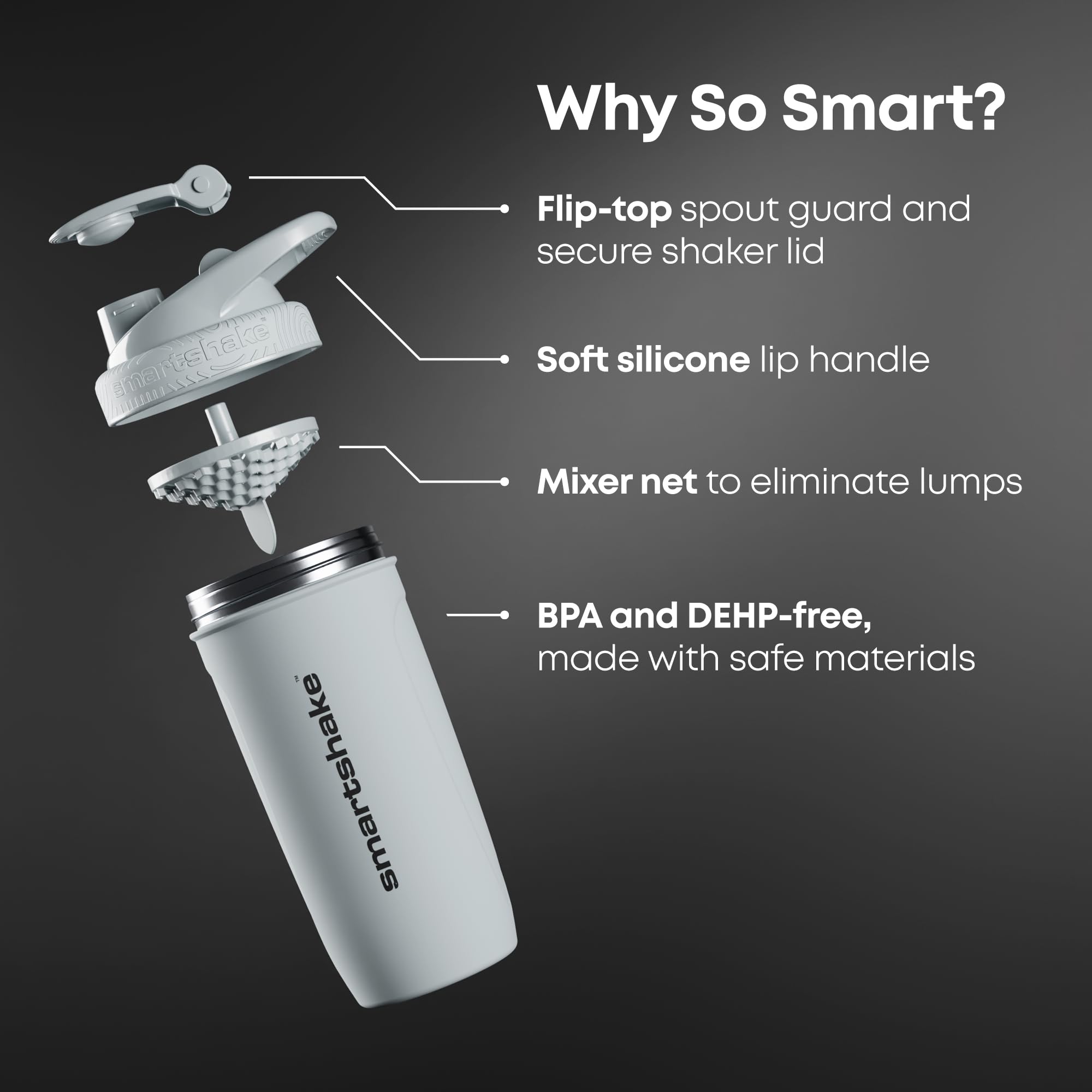 Smartshake Reforce: asa de silicona para llevarla cómodamente.