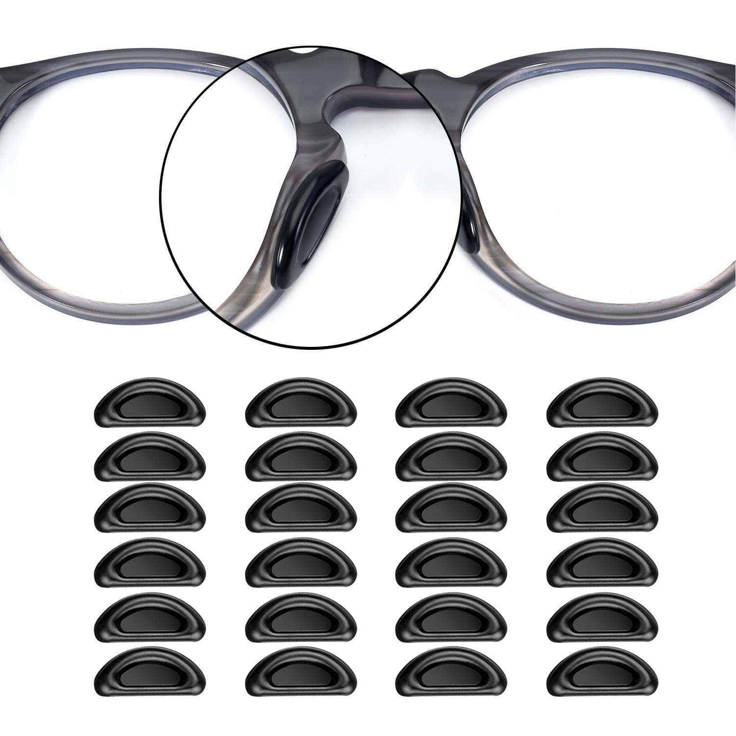 SMARTTOP almohadillas nasales de silicona antiresbalante para gafas, mayor comodidad.