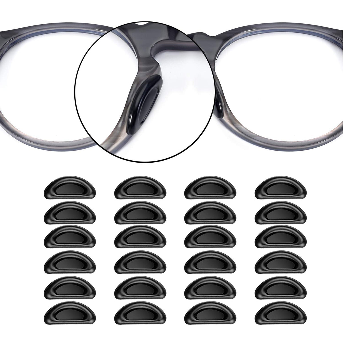 SMARTTOP almohadillas nasales de silicona antiresbalante para gafas, mayor comodidad.