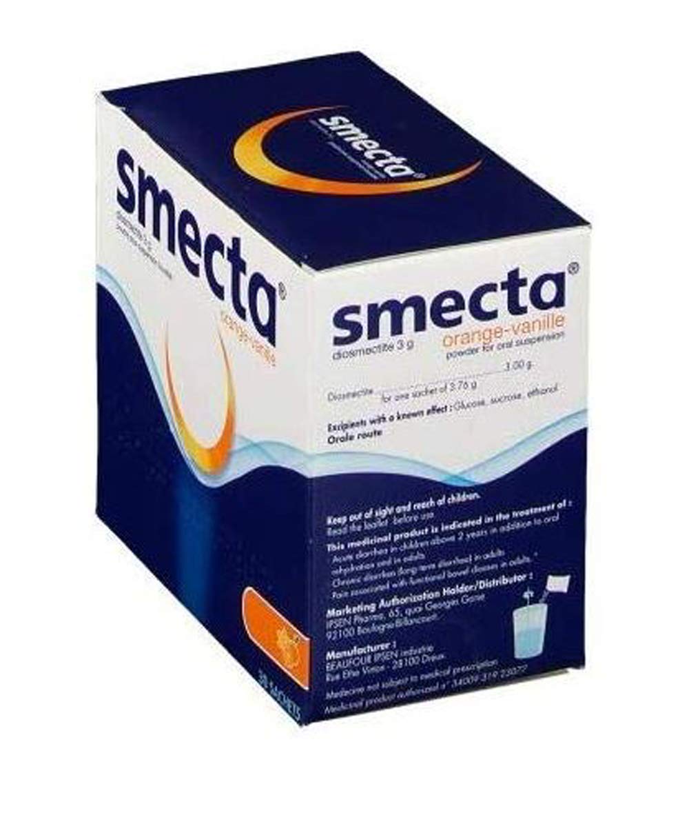 Diosmectita en sobre para suspender con agua, uso práctico