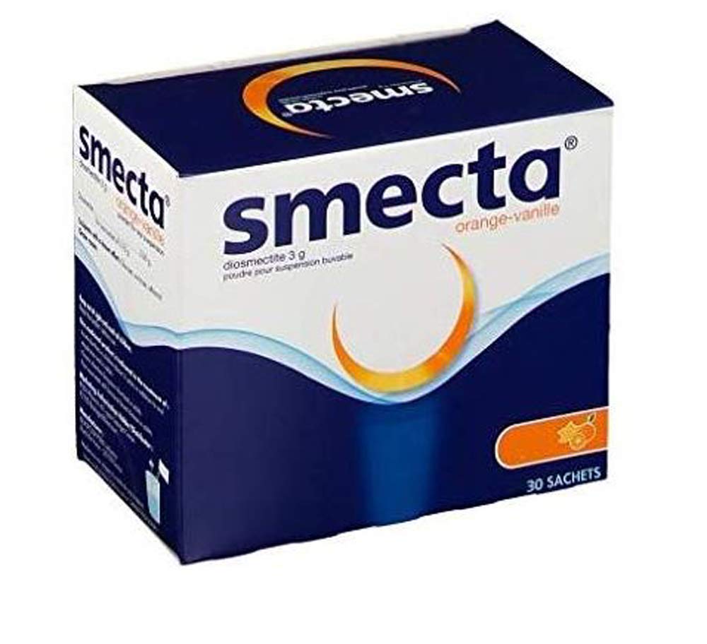 Smecta Original en caja de 30 sobres para molestias digestivas, fácil de usar