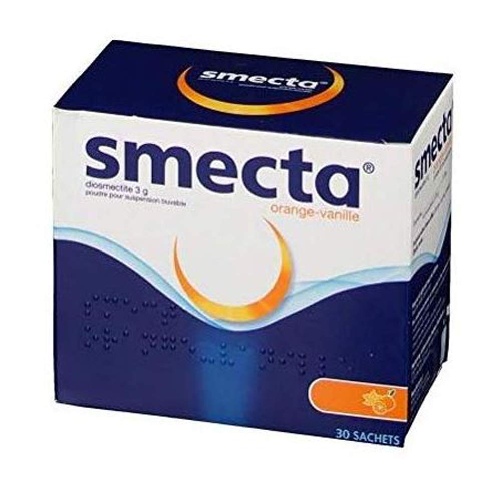 Uso de Smecta en sobre con vaso de agua