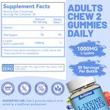 SmildeHeal Lisina 1000 mg gomitas, textura masticable agradable.