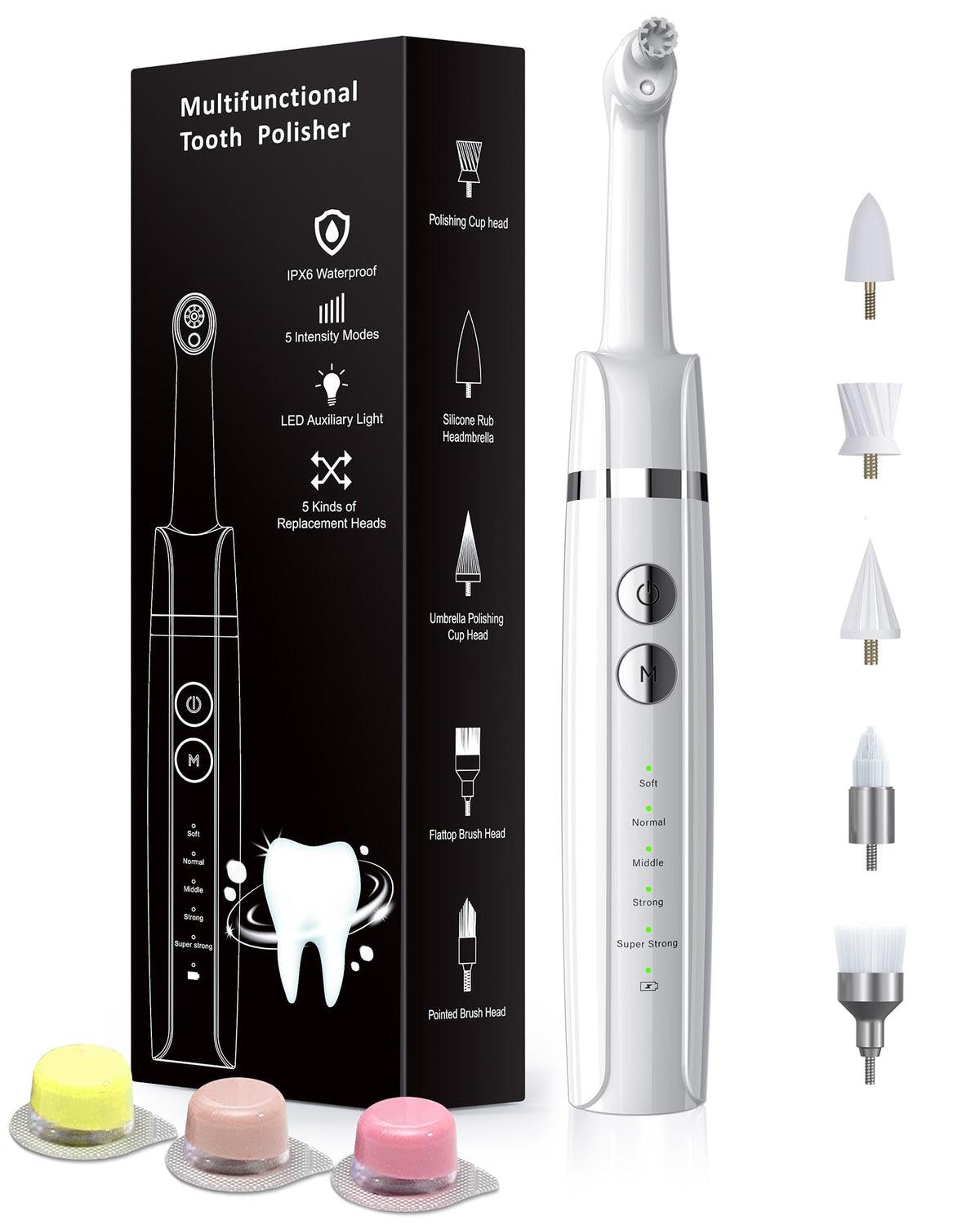 Smile-Aid pulidor dental con luz LED para blanqueado suave