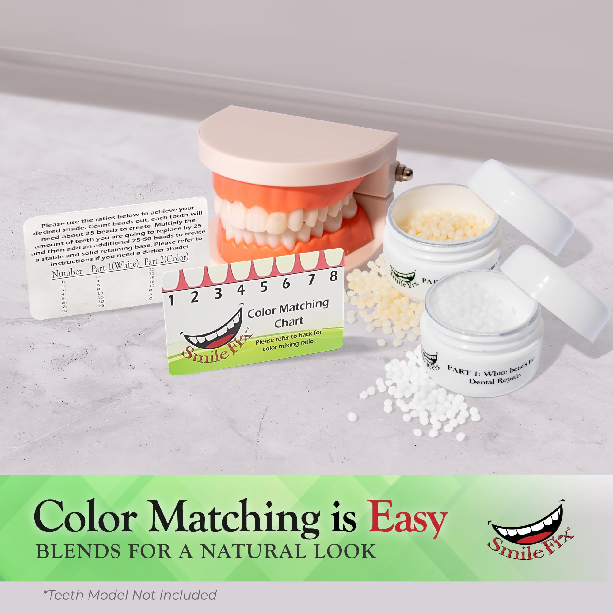 SmileFix emparejamiento de color para un aspecto natural