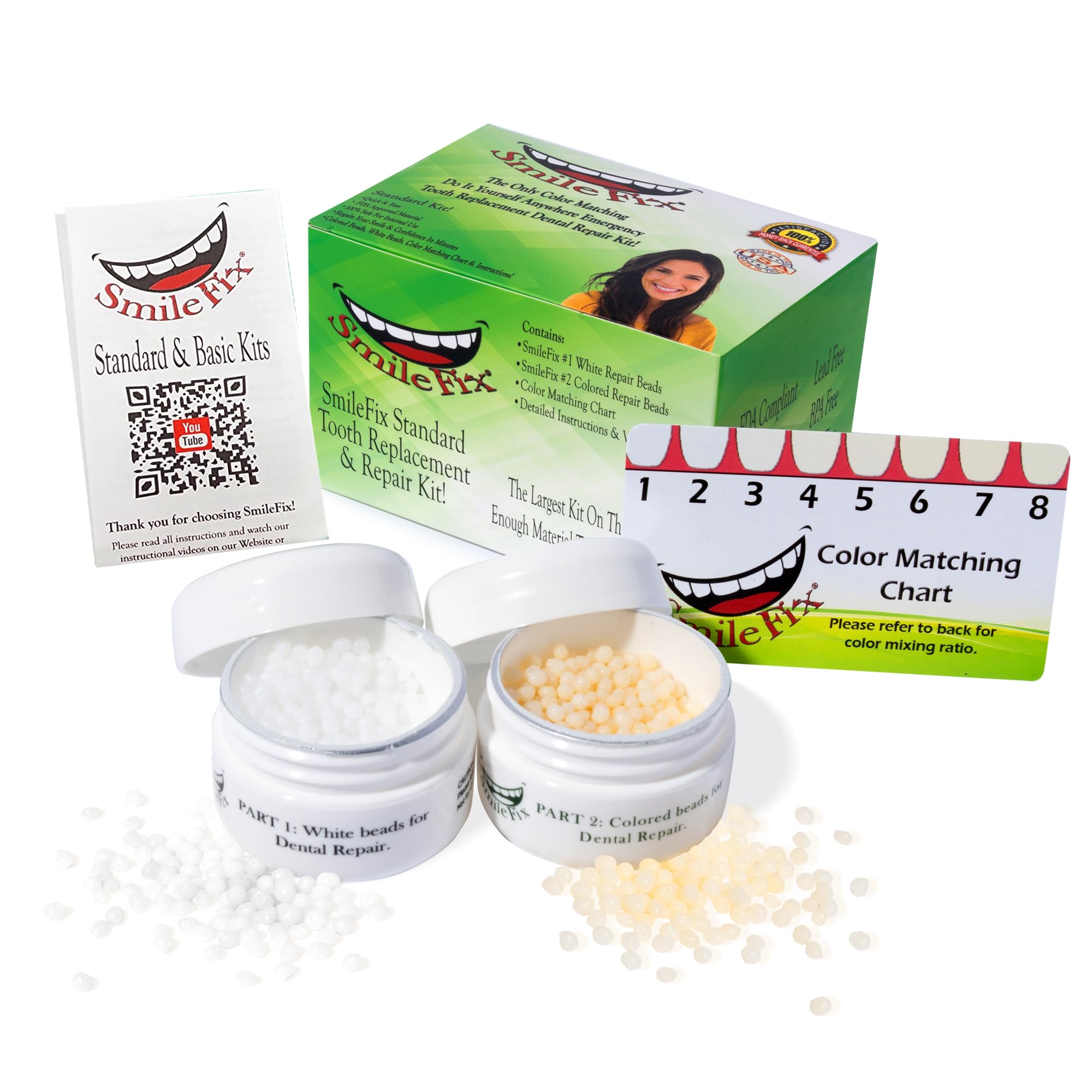SmileFix bolitas de emparejamiento de color para reparaciones temporales