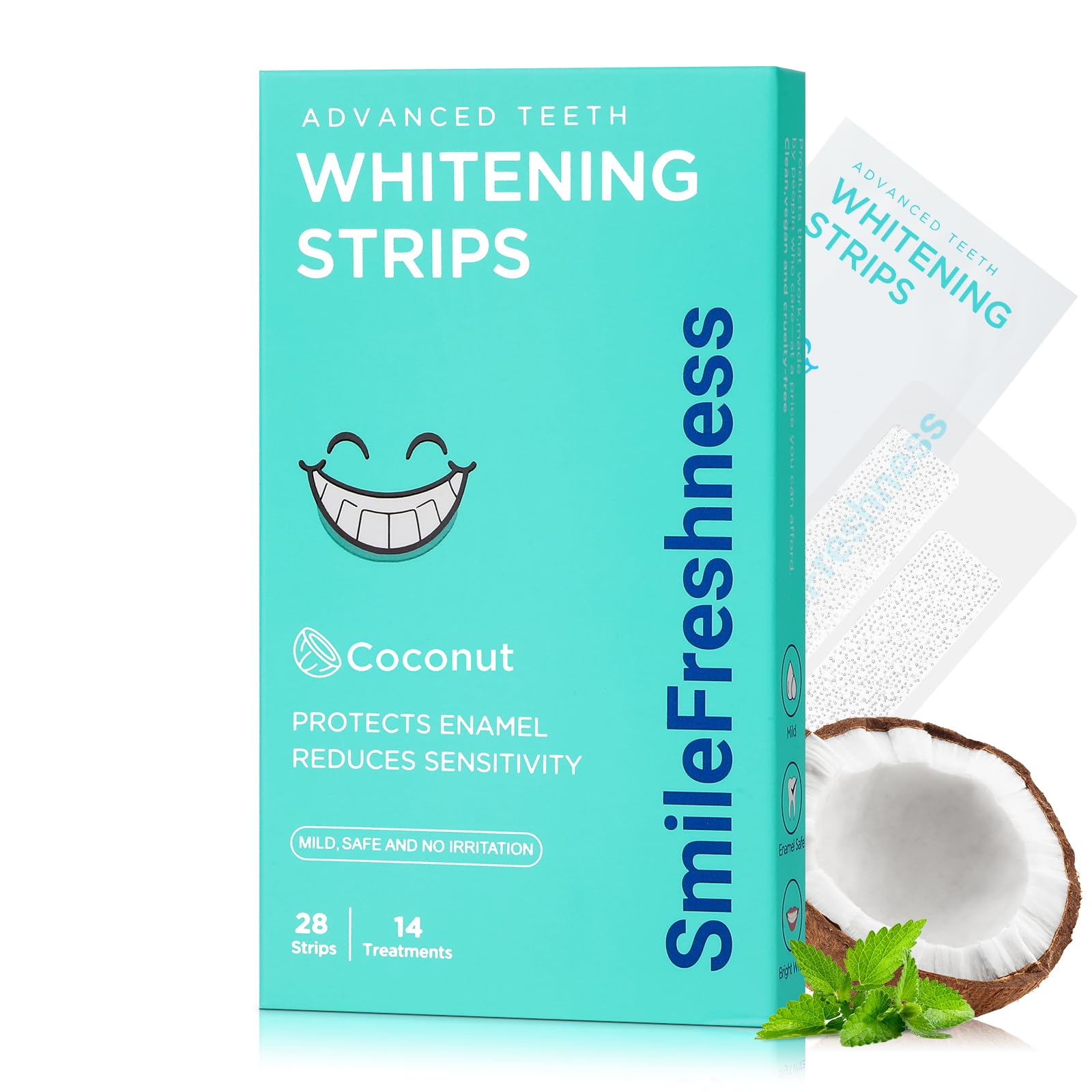 SmileFreshness: caja y tiras blanqueadoras para uso en casa