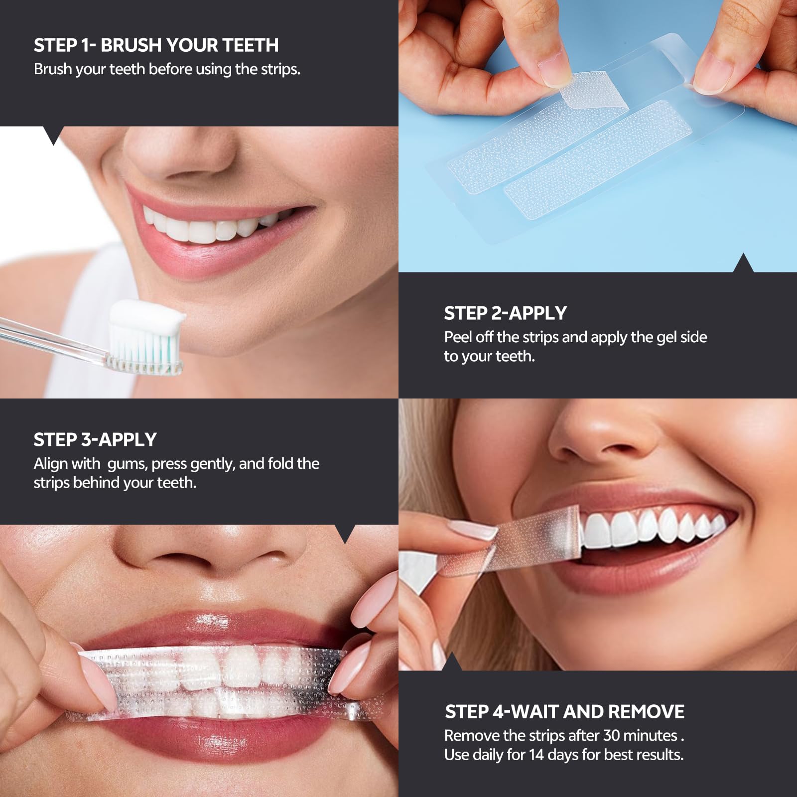 SmileFreshness: cubre dientes superiores e inferiores para blanqueamiento completo