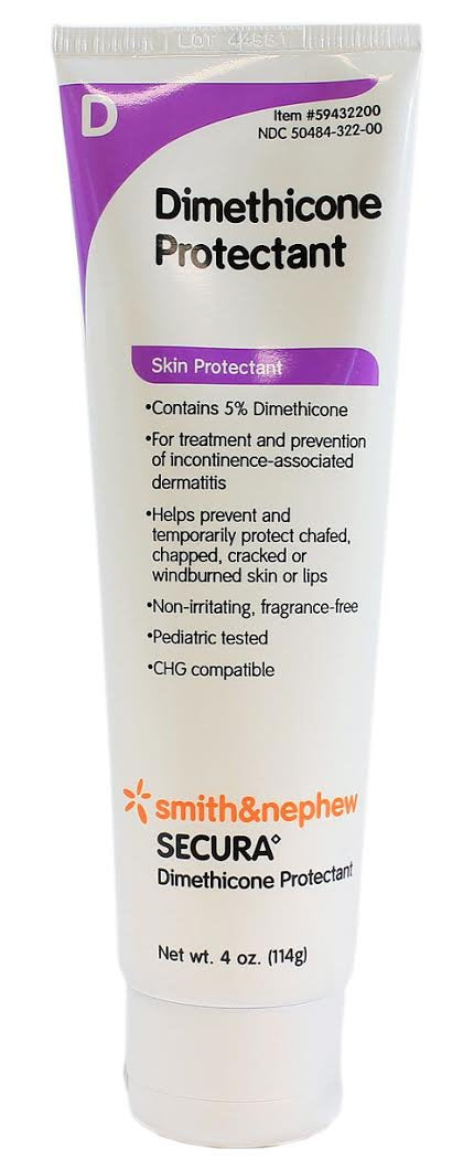 Protector de dimeticona Smith y Nephew Secura en tubo de 4 onzas para piel sensible.