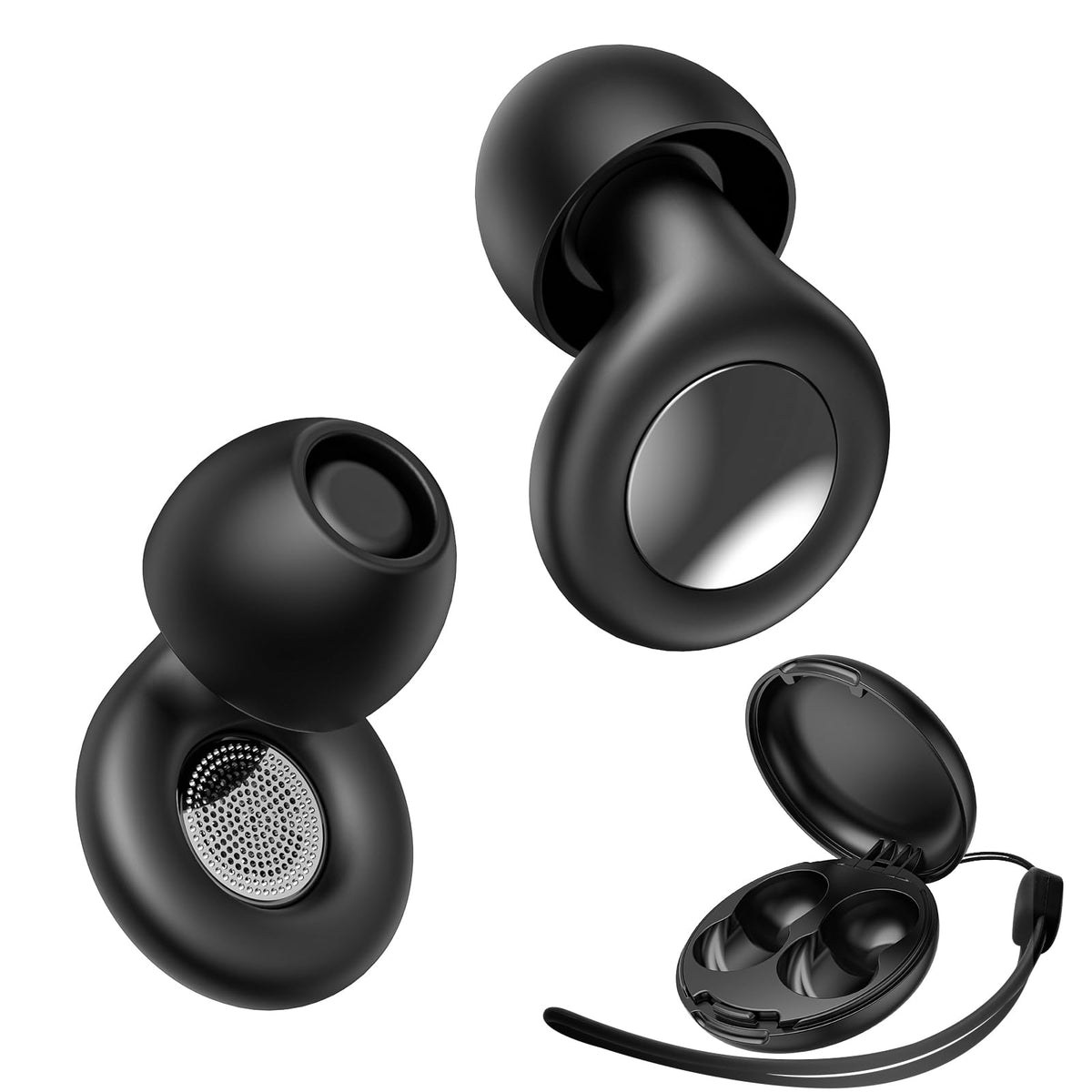 SMNOQO tapones para dormir 25dB reducen ruidos para un sueño reparador.