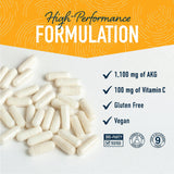 Etiqueta frontal de SMNutrition AKG con información clara