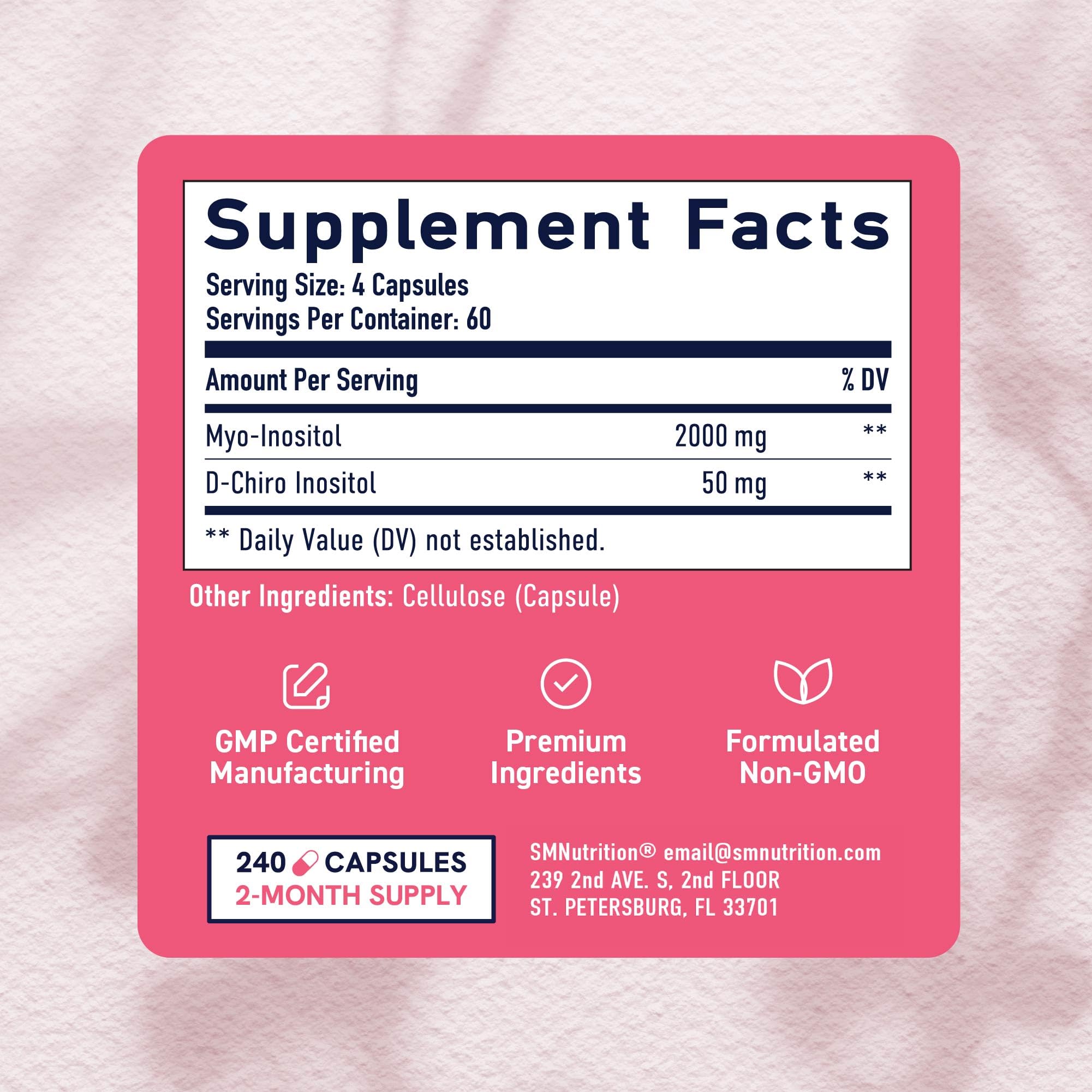 Frente de la caja SMNutrition, información clave de soporte hormonal.