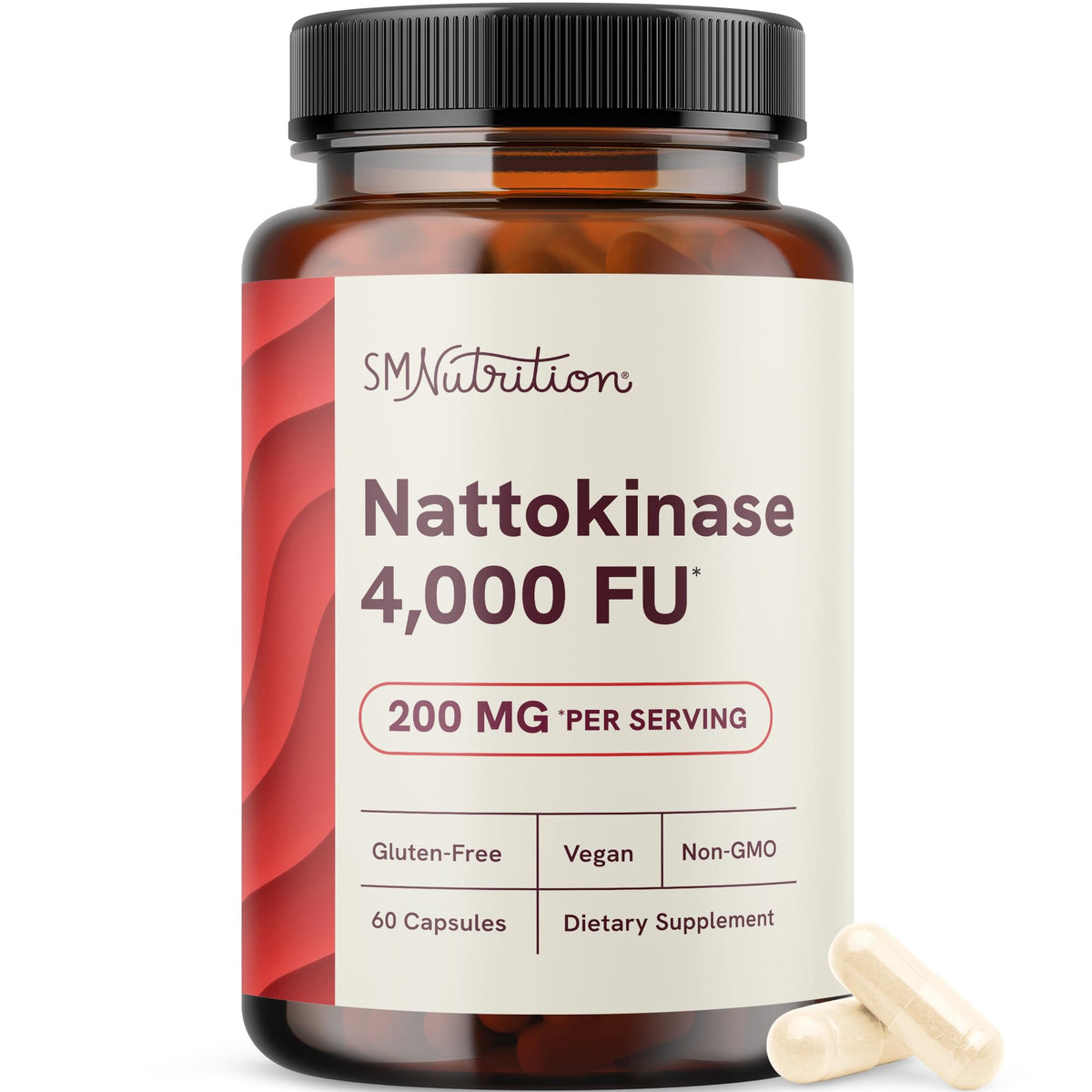 SMNutrition Nattokinase 4000 FU envase frontal para comprar con confianza.