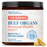 SMNutrition, frasco de órganos de res para mujeres, apoyo a la vitalidad diaria.