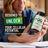 SMNutrition PQQ frasco en estante, almacenamiento seguro y conveniente.