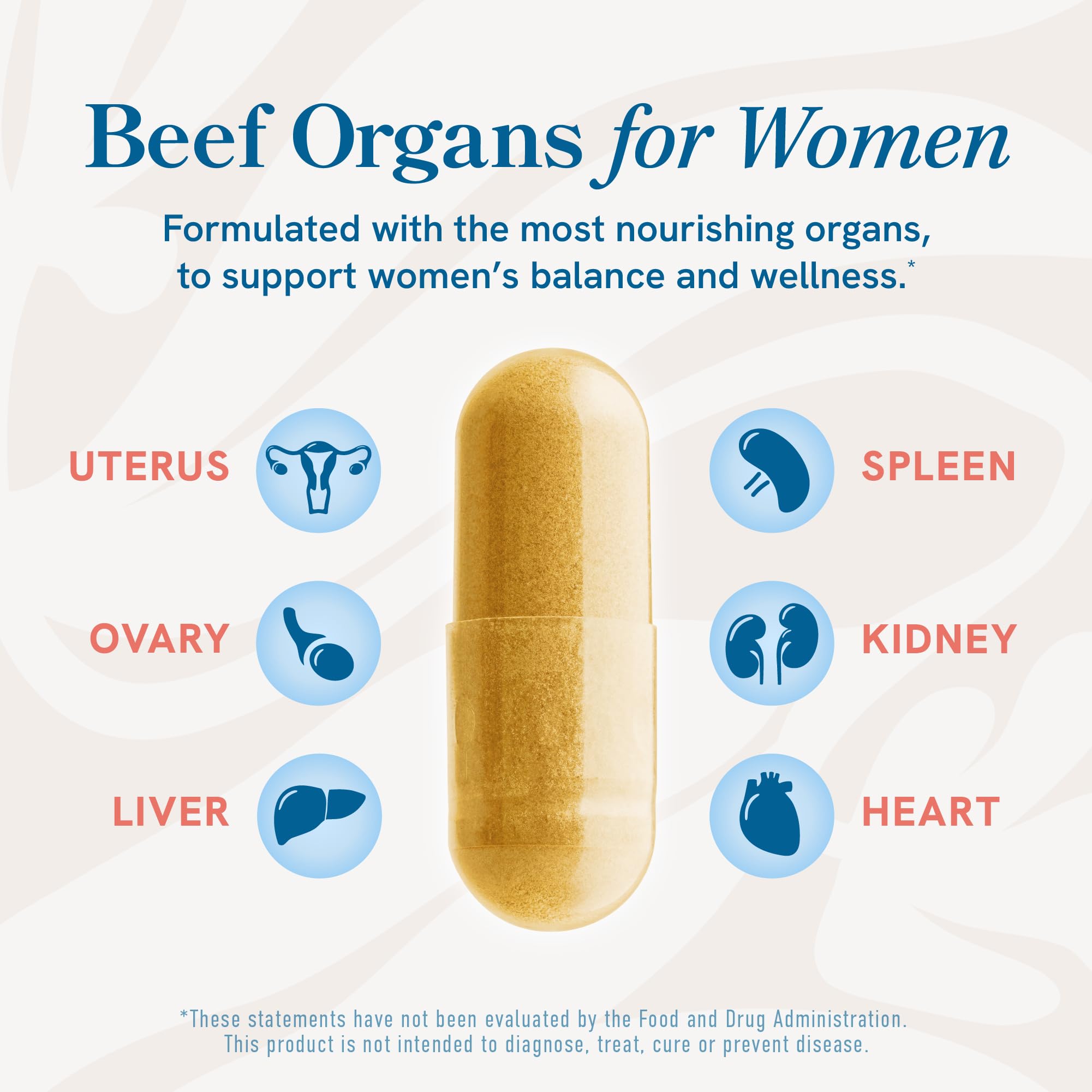 SMNutrition, útero y ovario de res, ideal para balance hormonal potencial.
