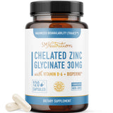 SmNutrition Zinc Glicinato 30 mg – botella para uso diario con absorción eficiente