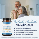 SmNutrition Zinc Glicinato 30 mg – cápsulas fáciles de tragar para uso diario