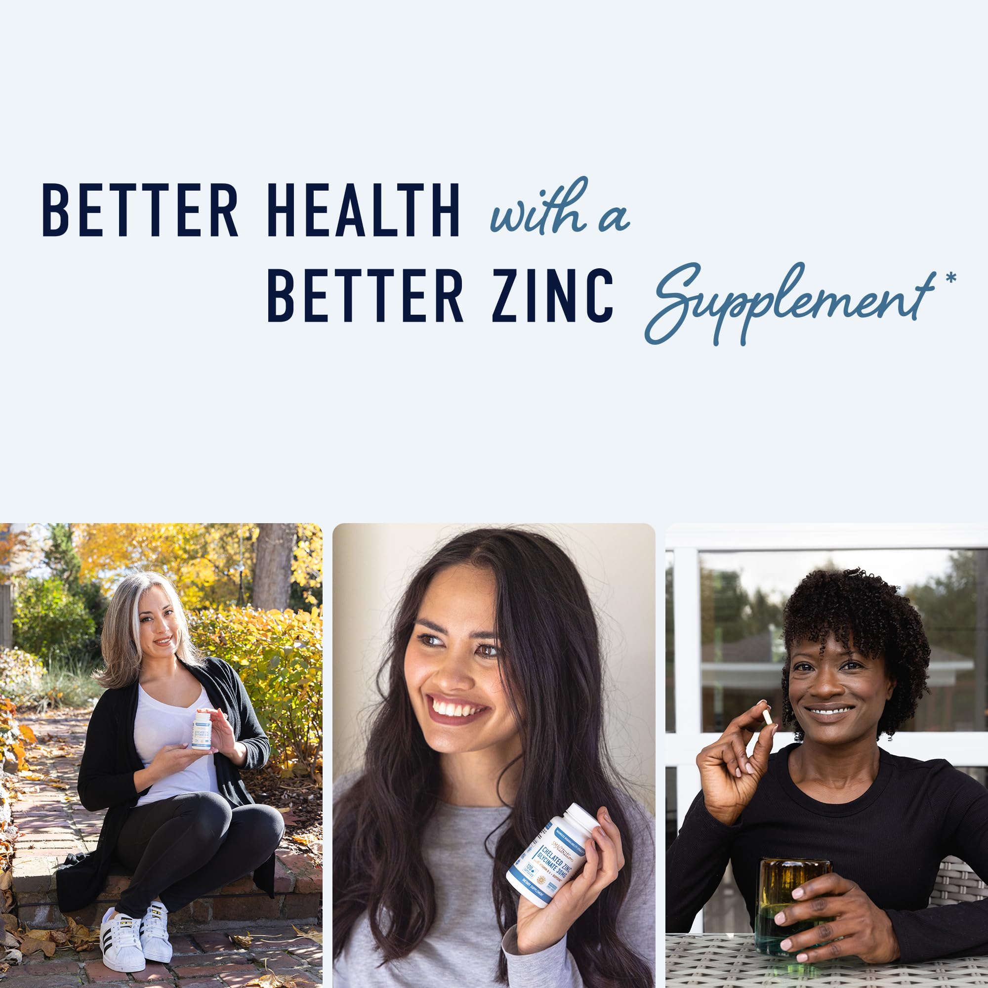 SmNutrition Zinc Glicinato 30 mg – tapa de seguridad para almacenamiento