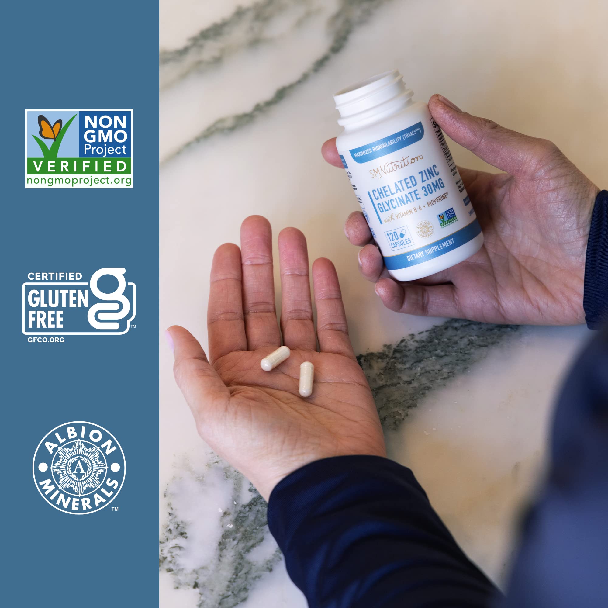 SmNutrition Zinc Glicinato 30 mg – uso diario enfocado en bienestar