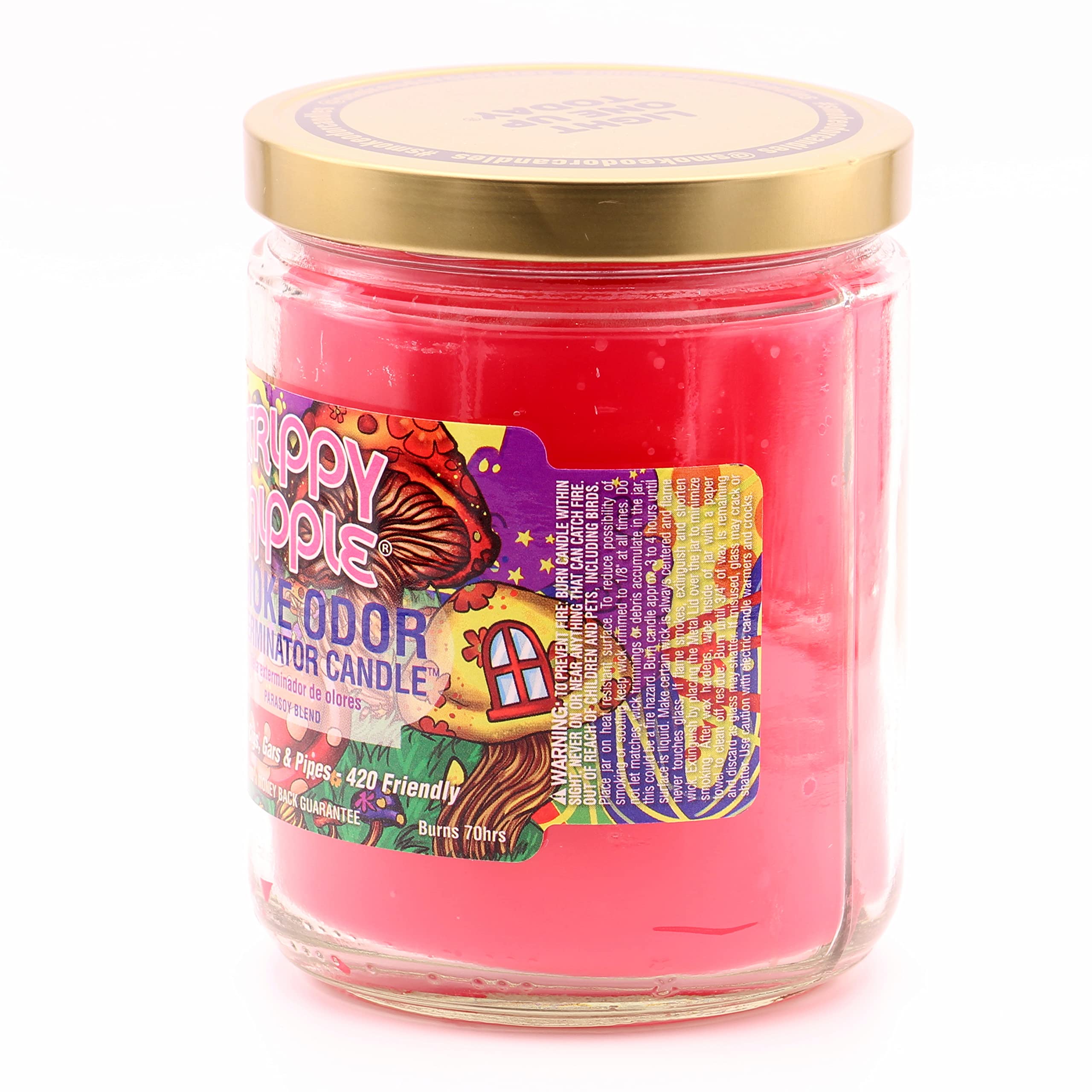 Vela Smoke Odor Exterminator 13 oz, estilo Trippy Hippie, aroma fresco y larga duración.
