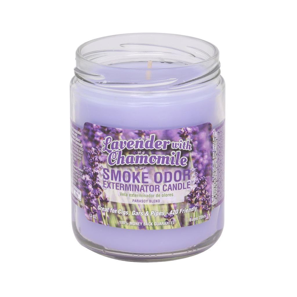 Vela Smoke Odor Exterminator: vela de lavanda y camomila para neutralizar olores en casa