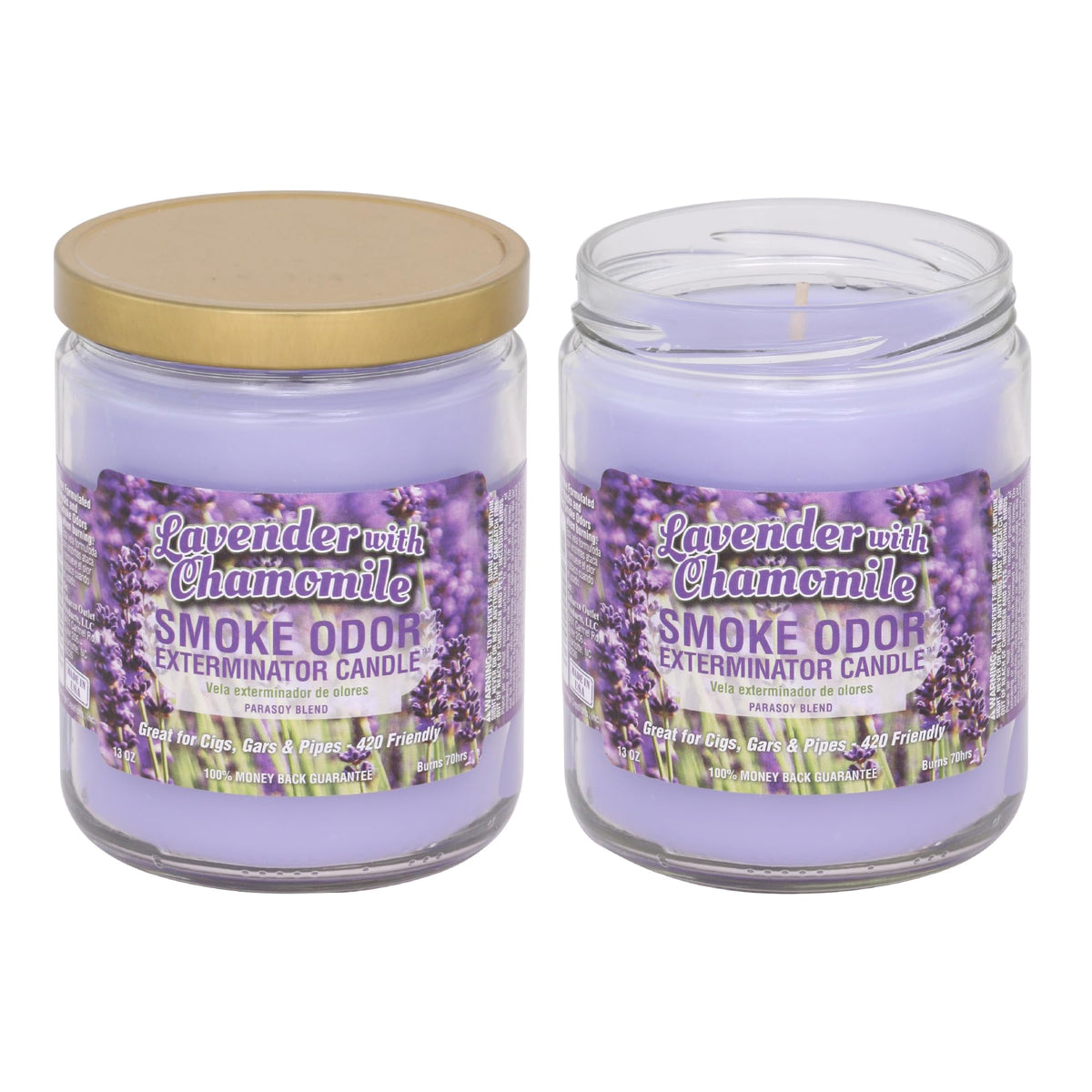 Vela Smoke Odor Exterminator en tarro lavanda y manzanilla, para perfumar ambientes y neutralizar olores