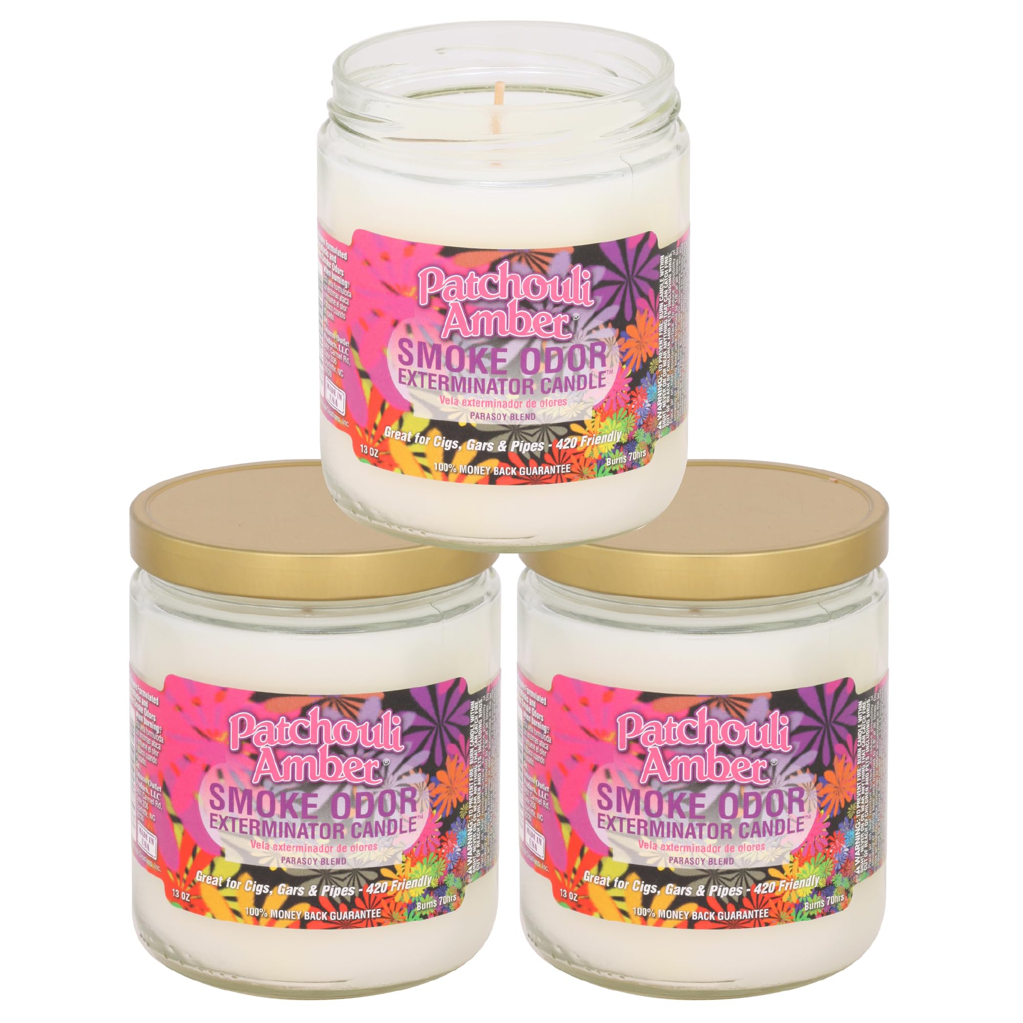 Vela tarro Smoke Odor Exterminator Patchouli Ámbar para perfumar y renovar ambientes
