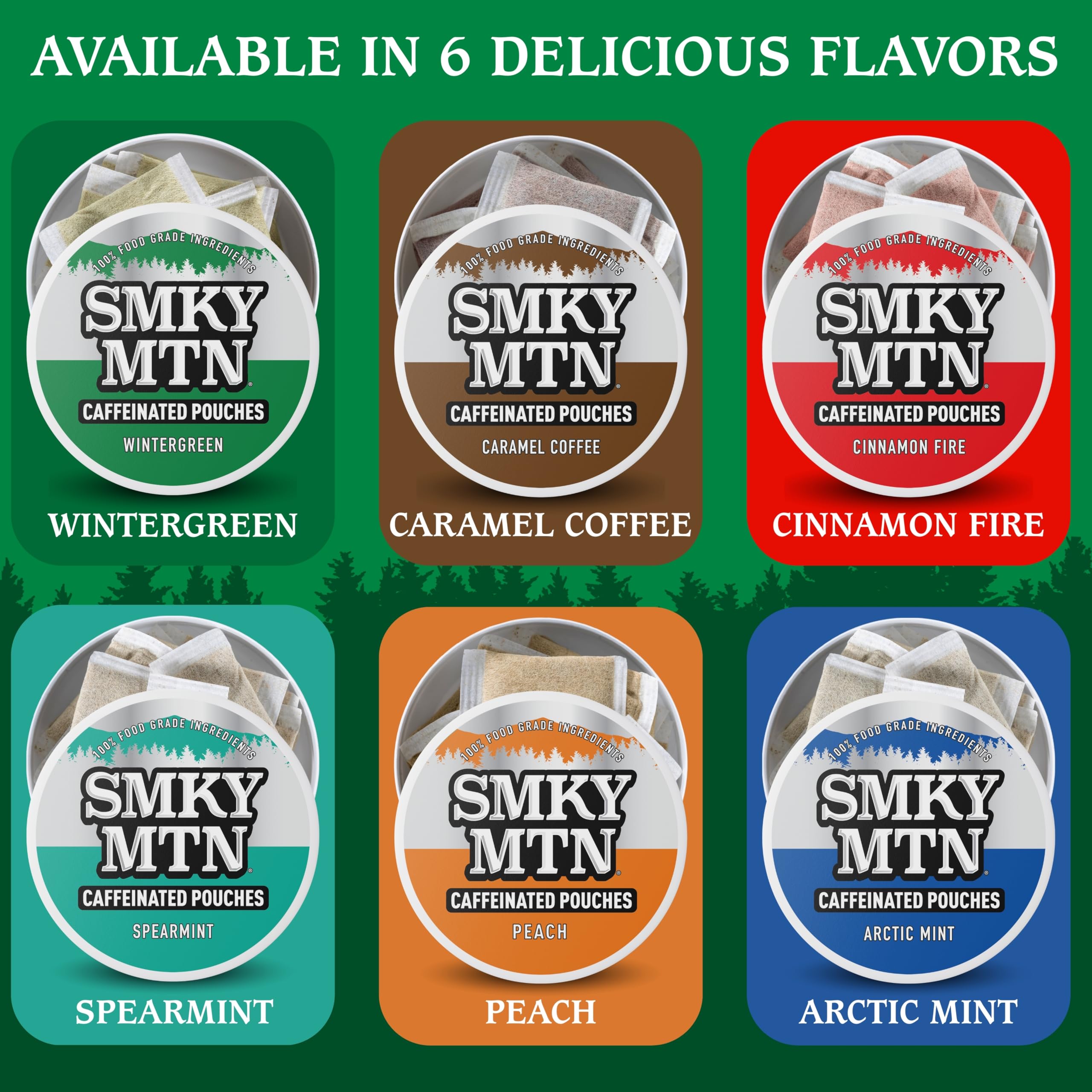 Bolsas Smokey Mountain Verdes Invierno en mano, listo para degustar.