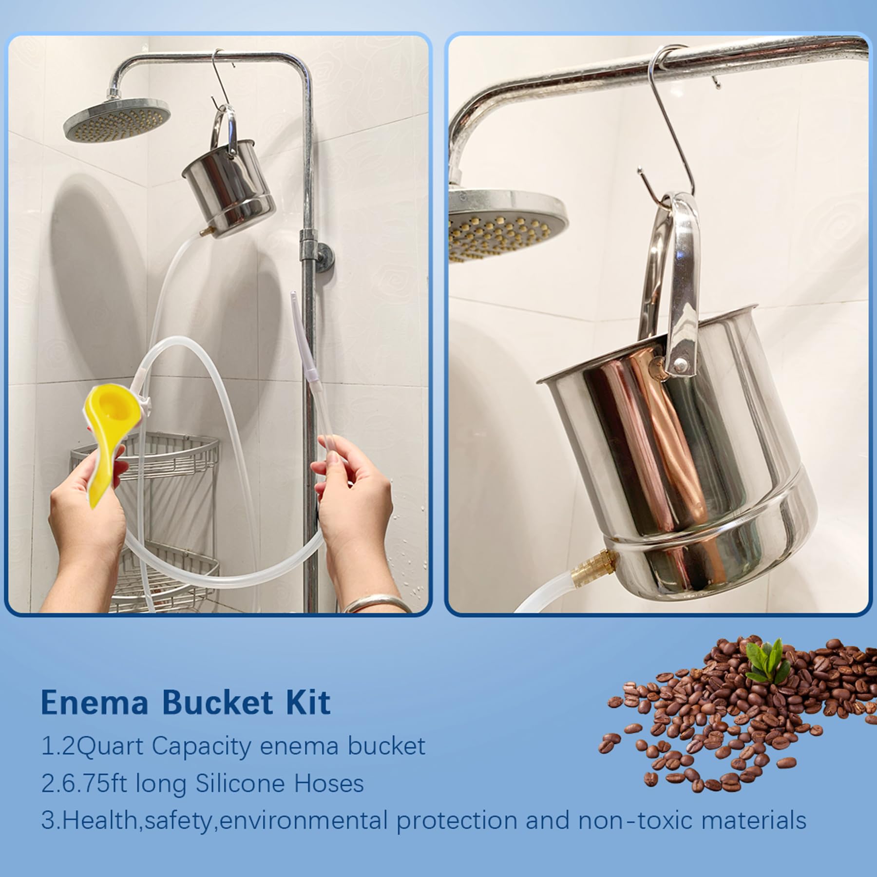 Smokitcen kit enema café detox para sesiones de limpieza y bienestar.