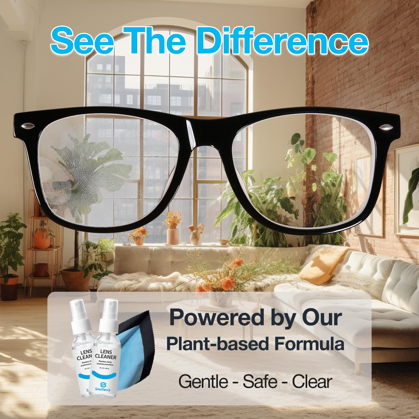 SmoTecQ kit de limpieza completo para gafas y pantallas
